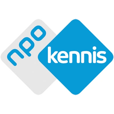 Logo of NPO Kennis with the words NPO and Kennis in diamond shapes.